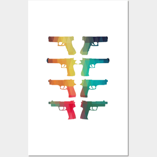 Rainbow guns Posters and Art